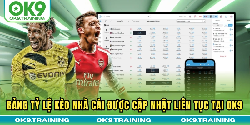 Bảng tỷ lệ kèo nhà cái được cập nhật liên tục tại OK9